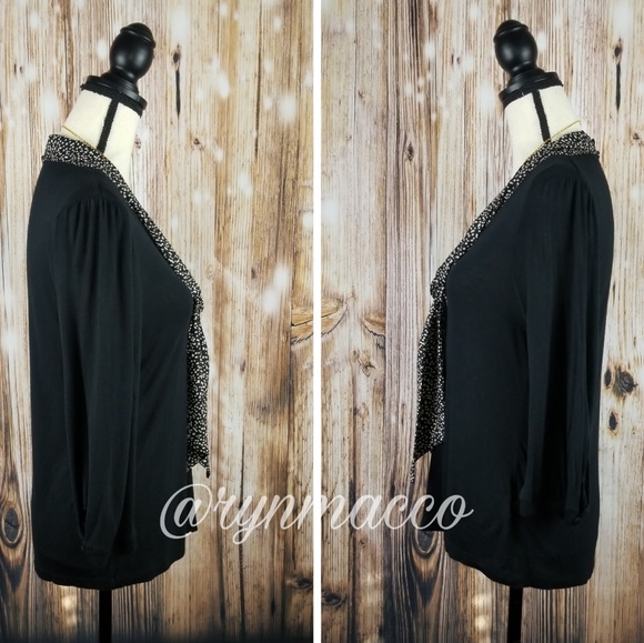 Banana Republic | Black Tie Neck Blouse - Picture 3 of 8
